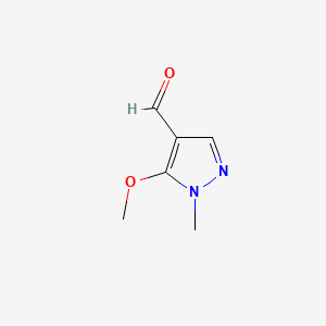 5-Methoxy-1-methyl-1H-pyrazole-4-carbaldehyde chemical structure (CAS 1365939-28-1)