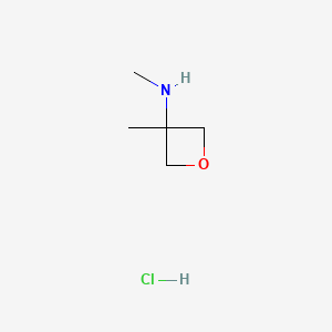N,3-Dimethyloxetan-3-amine hydrochloride chemical structure (CAS 1365969-62-5)