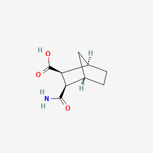 rel-(1R,2S,3R,4S)-3-Carbamoylbicyclo[2.2.1]heptane-2-carboxylic acid chemical structure (CAS 1365987-23-0)