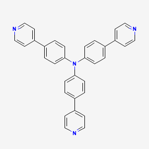 Tris(4-(pyridin-4-yl)phenyl)amine chemical structure (CAS 1366291-62-4)