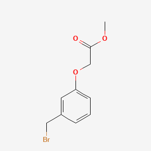MEthyl-(3-bromomethyl)phenoxyacetate chemical structure (CAS 136645-26-6)