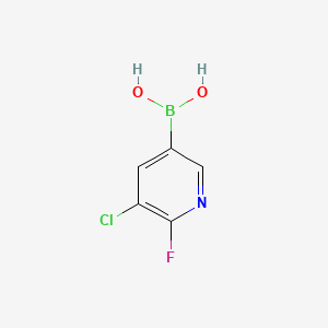 (5-Chloro-6-fluoropyridin-3-yl)boronic acid chemical structure (CAS 1366482-32-7)