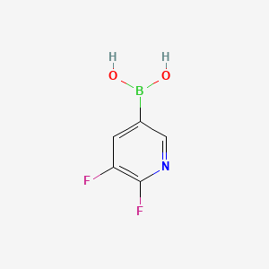(5,6-Difluoropyridin-3-yl)boronic acid chemical structure (CAS 1366482-40-7)