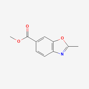 Methyl 2-methylbenzo[d]oxazole-6-carboxylate chemical structure (CAS 136663-23-5)