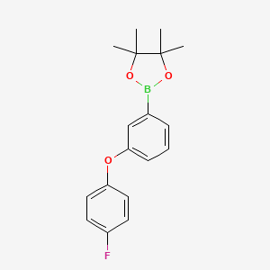 2-(3-(4-Fluorophenoxy)phenyl)-4,4,5,5-tetramethyl-1,3,2-dioxaborolane chemical structure (CAS 1367127-80-7)