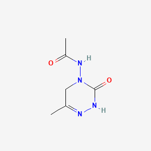 N-(6-Methyl-3-oxo-2,3-dihydro-1,2,4-triazin-4(5H)-yl)acetamide chemical structure (CAS 136738-23-3)