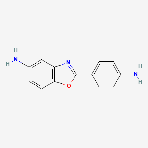 2-(4-Aminophenyl)benzo[d]oxazol-5-amine chemical structure (CAS 13676-47-6)