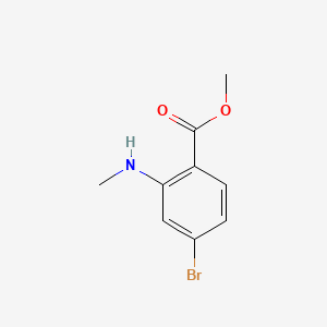Methyl 4-bromo-2-(methylamino)benzoate chemical structure (CAS 1367708-38-0)