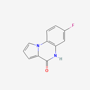 7-Fluoropyrrolo[1,2-a]quinoxalin-4(5H)-one chemical structure (CAS 136773-67-6)