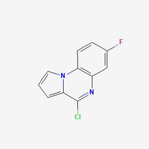 4-Chloro-7-fluoropyrrolo[1,2-a]quinoxaline chemical structure (CAS 136773-69-8)