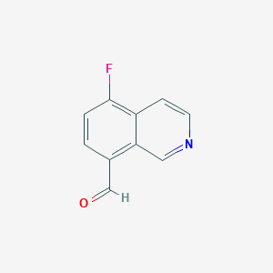 5-Fluoroisoquinoline-8-carbaldehyde chemical structure (CAS 1367739-14-7)