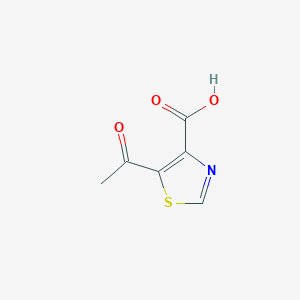 5-Acetylthiazole-4-carboxylic acid chemical structure (CAS 1367772-06-2)