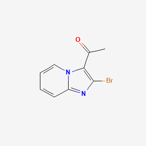1-(2-Bromoimidazo[1,2-a]pyridin-3-yl)ethanone chemical structure (CAS 1367773-86-1)
