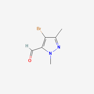 4-Bromo-1,3-dimethyl-1H-pyrazole-5-carbaldehyde chemical structure (CAS 1367816-40-7)