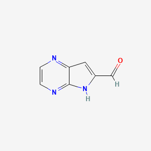 5H-Pyrrolo[2,3-b]pyrazine-6-carbaldehyde chemical structure (CAS 1367935-72-5)