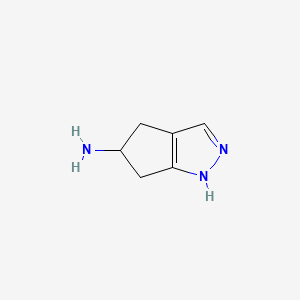 1,4,5,6-Tetrahydrocyclopenta[c]pyrazol-5-amine chemical structure (CAS 1367960-98-2)