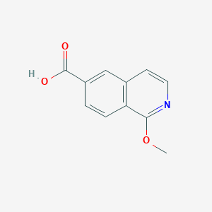 1-Methoxyisoquinoline-6-carboxylic acid chemical structure (CAS 1368050-12-7)