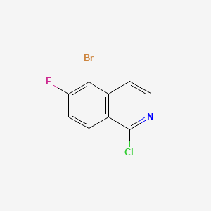 5-Bromo-1-chloro-6-fluoroisoquinoline chemical structure (CAS 1368066-64-1)