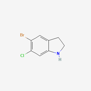 5-Bromo-6-chloroindoline chemical structure (CAS 1368146-95-5)