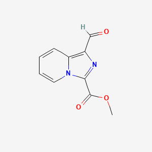 Methyl 1-formylimidazo[1,5-a]pyridine-3-carboxylate chemical structure (CAS 1368152-22-0)
