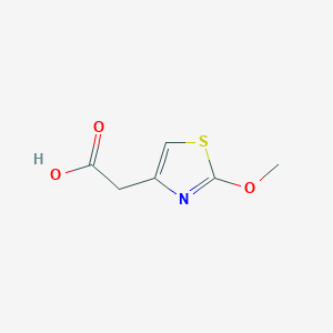 2-(2-Methoxythiazol-4-yl)acetic acid chemical structure (CAS 1368176-07-1)
