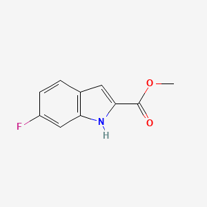Methyl 6-fluoro-1H-indole-2-carboxylate chemical structure (CAS 136818-43-4)