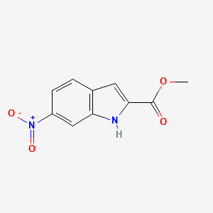 Methyl 6-nitro-1H-indole-2-carboxylate chemical structure (CAS 136818-66-1)