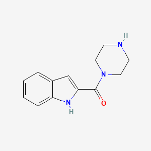 2-(Piperazin-1-ylcarbonyl)-1H-indole chemical structure (CAS 136818-95-6)