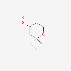 5-Oxaspiro[3.5]nonan-8-ol chemical structure (CAS 1368181-23-0)