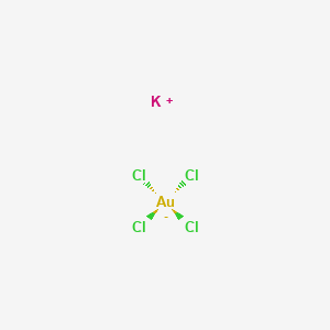 Potassium tetrachloroaurate(III) chemical structure (CAS 13682-61-6)