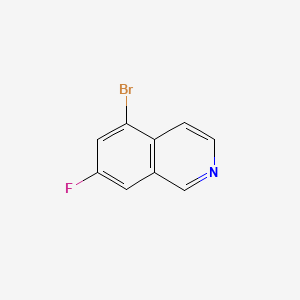 5-Bromo-7-fluoroisoquinoline chemical structure (CAS 1368250-42-3)