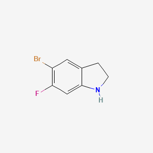 5-Bromo-6-fluoroindoline chemical structure (CAS 1368323-85-6)
