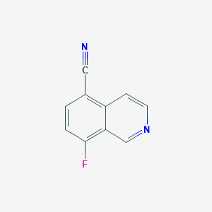 8-Fluoroisoquinoline-5-carbonitrile chemical structure (CAS 1368344-45-9)