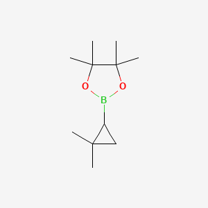 2-(2,2-Dimethylcyclopropyl)-4,4,5,5-tetramethyl-1,3,2-dioxaborolane chemical structure (CAS 136835-34-2)