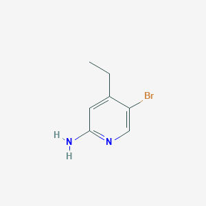 5-Bromo-4-ethylpyridin-2-amine chemical structure (CAS 1368352-40-2)