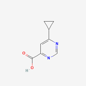 6-Cyclopropylpyrimidine-4-carboxylic acid chemical structure (CAS 1368381-90-1)