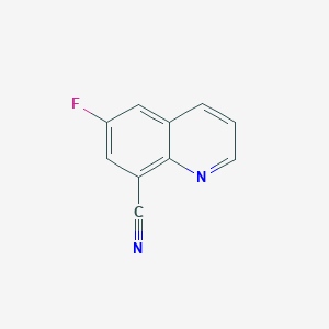 6-Fluoroquinoline-8-carbonitrile chemical structure (CAS 1368394-42-6)