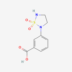3-(1,1-Dioxido-1,2,5-thiadiazolidin-2-yl)benzoic acid chemical structure (CAS 1368421-42-4)