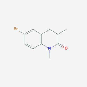 6-Bromo-1,3-dimethyl-3,4-dihydroquinolin-2(1H)-one chemical structure (CAS 1368503-21-2)