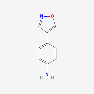 4-(Isoxazol-4-yl)aniline chemical structure (CAS 1368589-93-8)