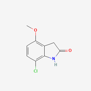 7-CHLORO-4-METHOXYINDOLIN-2-ONE chemical structure (CAS 1368597-34-5)