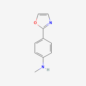N-Methyl-4-(oxazol-2-yl)aniline chemical structure (CAS 1368659-13-5)