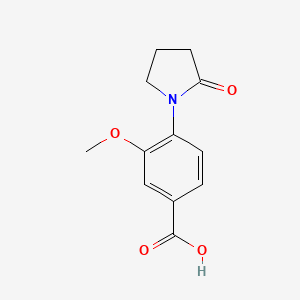 3-Methoxy-4-(2-oxopyrrolidin-1-yl)benzoic acid chemical structure (CAS 1368830-73-2)