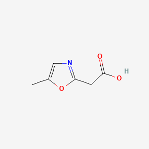 2-(5-Methyloxazol-2-yl)acetic acid chemical structure (CAS 1368841-42-2)