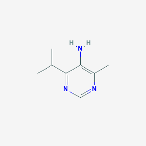4-Isopropyl-6-methylpyrimidin-5-amine chemical structure (CAS 1368911-16-3)