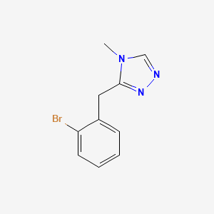 3-(2-Bromobenzyl)-4-methyl-4H-1,2,4-triazole chemical structure (CAS 1369055-20-8)