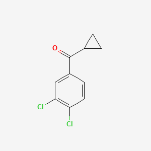 Cyclopropyl(3,4-dichlorophenyl)methanone chemical structure (CAS 136906-33-7)