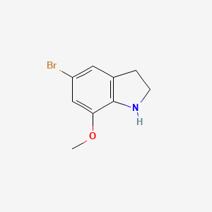 5-Bromo-7-methoxyindoline chemical structure (CAS 1369111-96-5)
