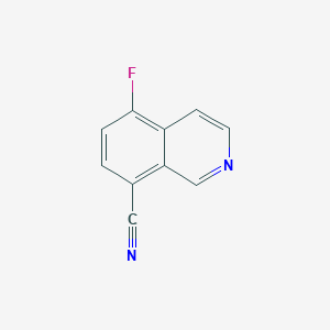 5-Fluoroisoquinoline-8-carbonitrile chemical structure (CAS 1369186-03-7)
