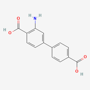 3-Amino-[1,1'-biphenyl]-4,4'-dicarboxylic acid chemical structure (CAS 1369287-06-8)